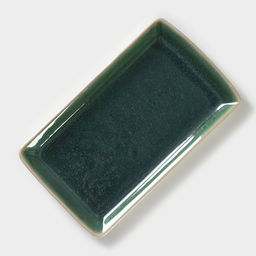 Блюдо для подачи Хорекс Erboso reattivo, 12×20.5 см, фарфор, зелёное