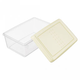 Asti Контейнер для продуктов пластмассовый 1,05л, 18,5х12х6,8см, прямоугольный, светло-бежевый, подходит для СВЧ (Россия) - Домашняя мода фото 2