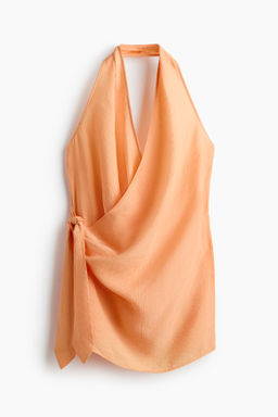 Vestido playero halter cruzado