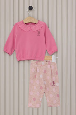 K_z Bebek Pembe Yaka Detayl_ 2li Pijama Tak_m_