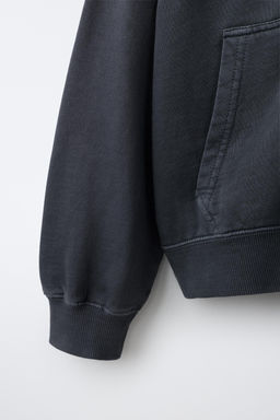 SUDADERA FELPA CREMALLERA / Gris antracita - Zara фото 4
