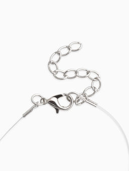 Кулон На леске, цвет белый в серебре, 30 см