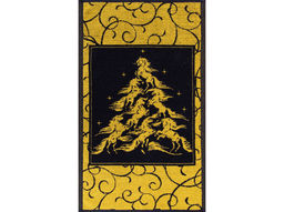 Полотенце махровое 6с104.411ж1 Лошадиная елка(т.желтый) 67х40см