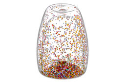 Набор 2 стаканов 350 мл 9*9*11,5 см "Crystal glass" с двойными стенками и декором из глиттера