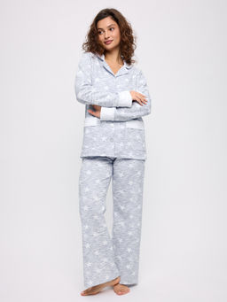 Пижама женская из футера Салли звезды