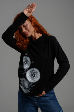 8543 Футболка с длинным рукавом женская