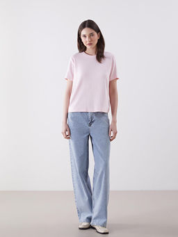 Bisiklet Yaka Nak??l? Kad?n Ti??rt