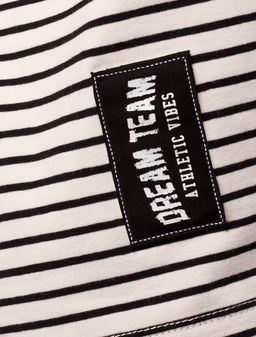 Футболка из эластичного хлопка с принтом-нашивкой - Vilatte фото 2