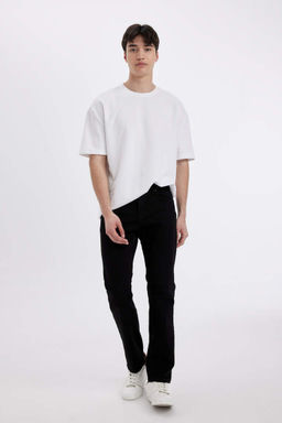 Джинсовые брюки Sergio Regular Fit Normal Mold с нормальной талией и зауженными штанинами - Defacto фото 3