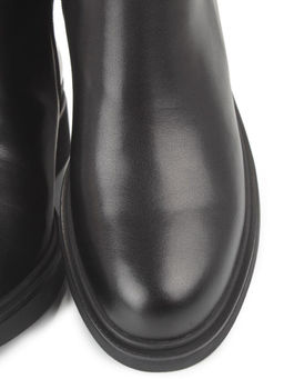 Z4212M BLACK Полусапоги зимние женские (натуральная кожа, натуральный мех)