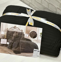 КПБ EFOR SATIN SIYAH 1,5 с одеялом черный