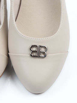 06-M47-6 BEIGE Туфли женские (натуральная кожа)