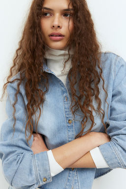 Camisa denim corta - H&m фото 4