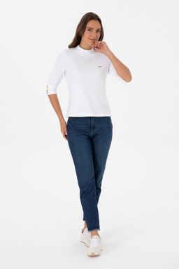 Kad_n Beyaz Sweatshirt Sepette S_rpriz _ndirim - U.s. polo assn фото 4