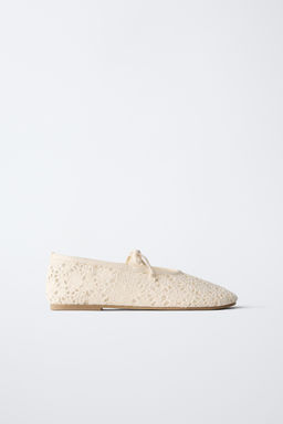 CROCHET BALLET FLATS - Zara фото 9