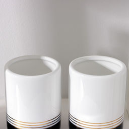 Аксессуары для ванной «Лили», 4 предмета: дозатор 300 мл, мыльница, 2 стакана, бело-чёрные