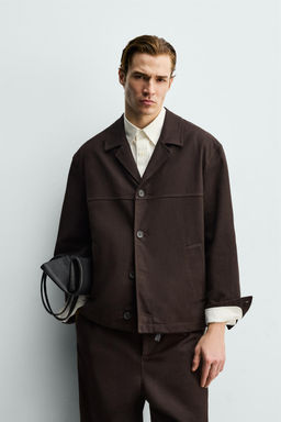 SOBRECAMISA ESTRUCTURA TWILL / Granate