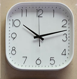 Часы настенные 25 см белые / Y8025T6-3 /уп 40/