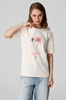 Арт. 31159 Футболка женская 44-52 (5 шт) Цвет:молочный - Калинка фото 2