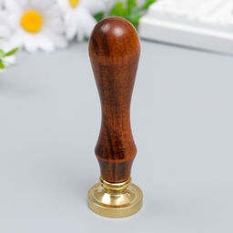 Печать для сургуча с деревянной ручкой «Инь-ян», 9×2.5×2.5 см