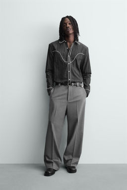 WESTERN SHIRT WITH PIPING - Zara фото 9