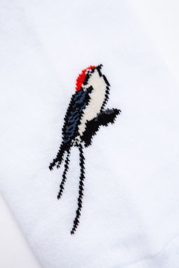 Набор носков ЗАПОРОЖЕЦ 2 Птички (2 пары, короткие) СВЕТЛЫЙ ХАКИ/БЕЛЫЙ  фото 6