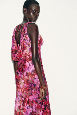 FLORAL PRINT MIDI DRESS - Zara фото 5