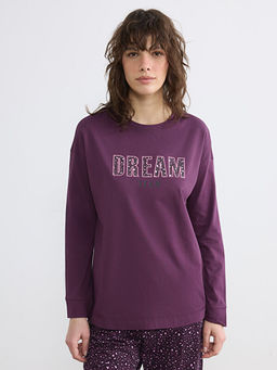 Bisiklet Yaka Bask?l? Kad?n Pijama Tak?m