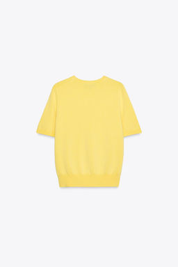 BASIC PLAIN KNIT SHORT SLEEVE TOP - Zara фото 26