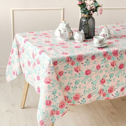 Скатерть льняная набивная Плетистая роза 145*180 см. п/лен - Лен поволжья фото 2