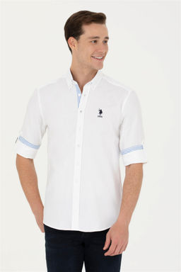 U. S. Polo Assn Мужская белая рубашка с длинным рукавом - U.s. polo assn фото 8