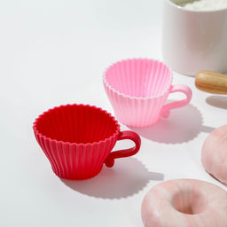 Цена за 2 шт. Форма для выпечки Доляна Алиса в стране чудес, силикон, 9?7?4.5 см, внутренний размер 6.5?6.5?4.5 см, фиолетовая  фото 3