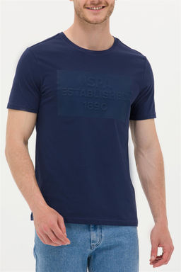 U. S. Polo Assn Мужская темно-синяя футболка с круглым вырезом - U.s. polo assn фото 13