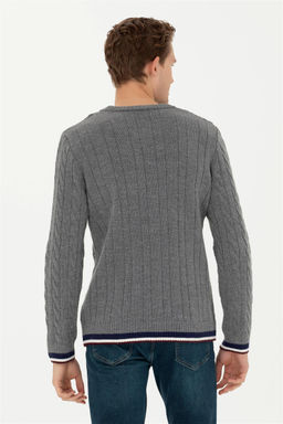 Мужской серый меланжевый свитер - U.s. polo assn фото 12