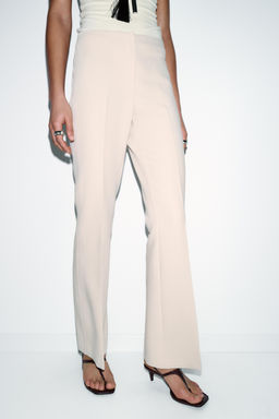 PANTAL?N FLARE COSTURAS LATERALES / Crudo - Zara фото 4