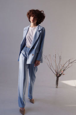 Жакет двубортный голубой - Martichelli фото 7