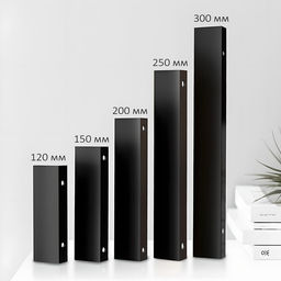 Цена за 2 шт. Ручка CAPPIO RT001BL, L=250 мм, м/о 192 мм, цвет черный