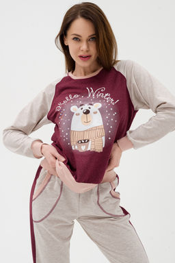 Костюм женский из футера Гамми бордо - Амадэль фото 24