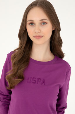 Женский фиолетовый свитшот Неожиданная скидка в корзине - U.s. polo assn фото 2