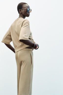 FADED WIDE-LEG TROUSERS - Zara фото 11