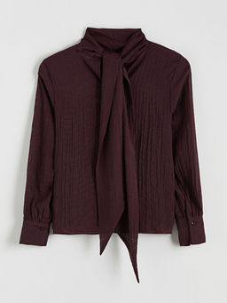 Dik Yaka Dokulu Bluz