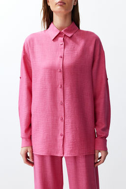 Siyah Dokuma Gomlek-Pantolon Apoletli Tak?m TWOSS24AU00095 - Trendyolmilla фото 12