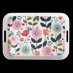 Поднос прямоугольный 38х27 см / 3827 /уп 80/с ручками - Галеонтрейд фото 4