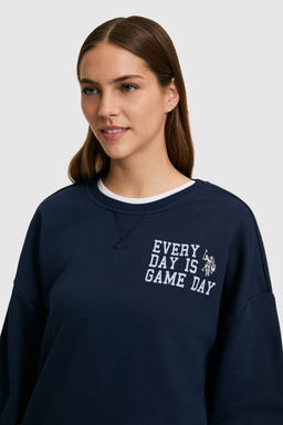 Kad_n Lacivert Bisiklet Yaka Sweatshirt - U.s. polo assn фото 2