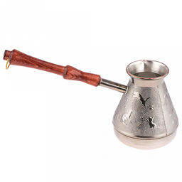 Турка медная 540мл "Кошки", д10см, h11,7см, s0,8мм, деревянная ручка (Россия)