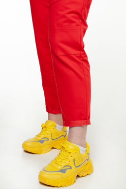 Брюки футер 2-х нитка 102/08/Красный - Rise фото 3