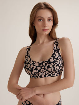 CONTE Бесшовное бюстье из хлопка INVISIBLE LBE 1434 black-leopard