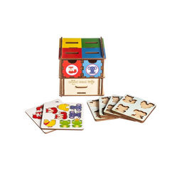 Сортер - комодик «Животные», 16 фигурок