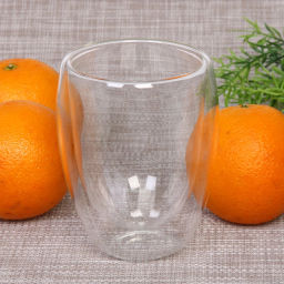 Цена за 2 шт. Стакан стеклянный с двойными стенками 350мл "Хай-Тек" классика