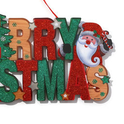 Новогоднее светящиеся украшение настенное Merry Christmas, подвеска, 19?41 см